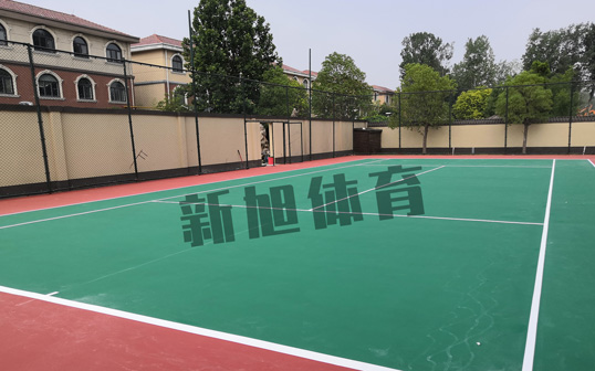 丙烯酸籃球場(chǎng)地面材料施工完工