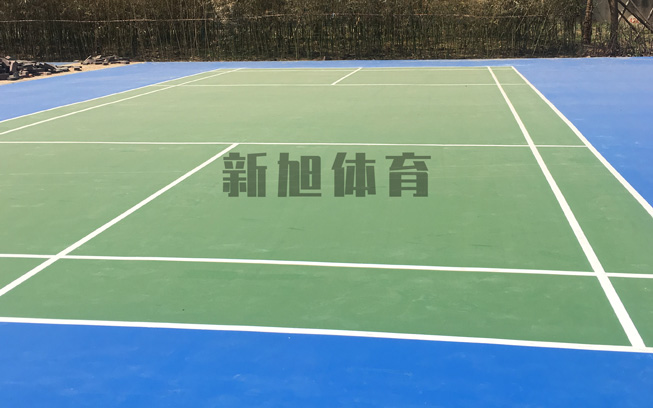 硅pu籃球場(chǎng)施工顏色不統一