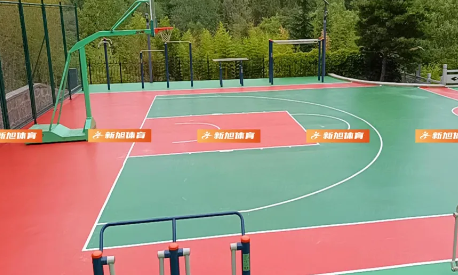 山東旅游區籃球場(chǎng)完工