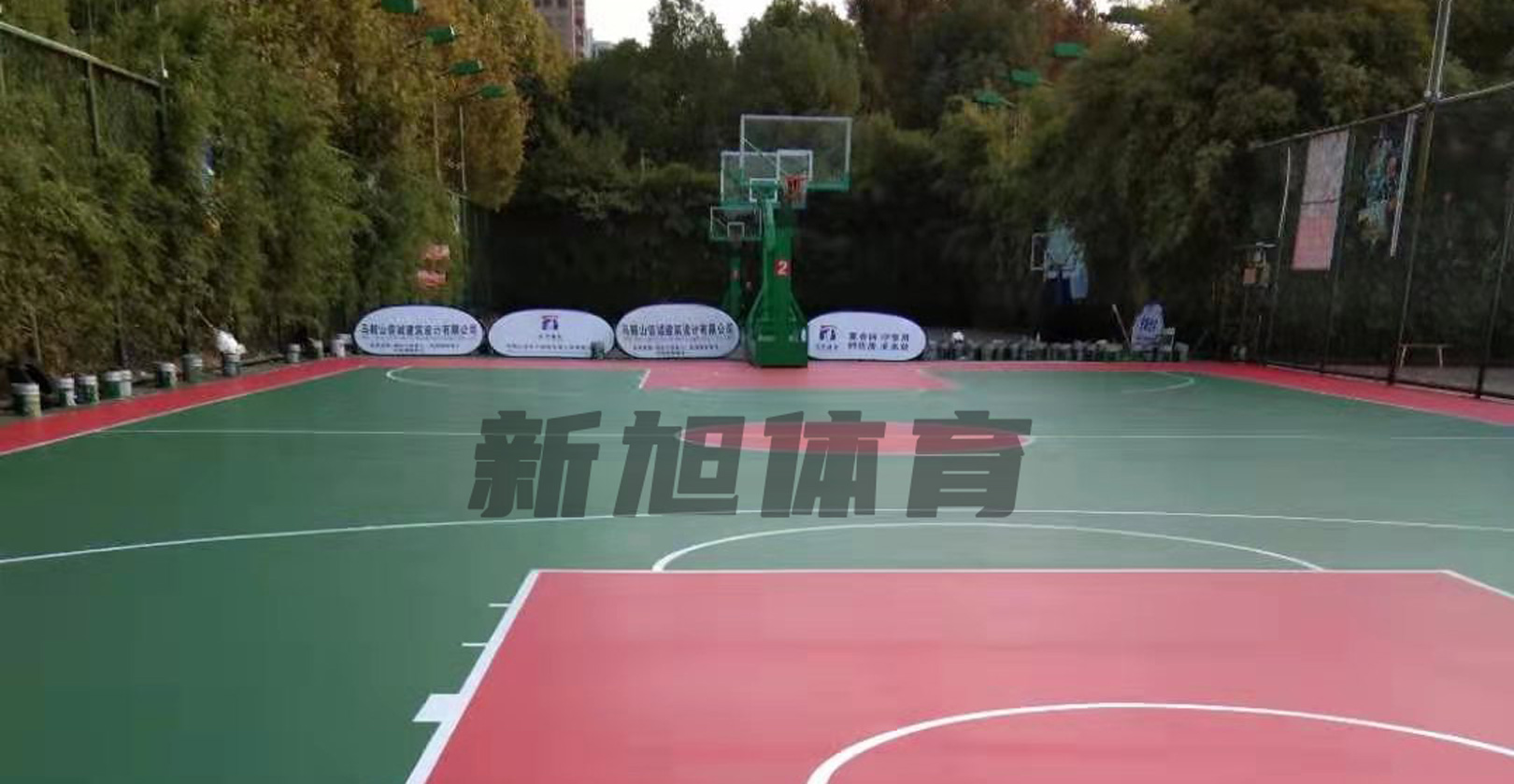 硅pu室外籃球場(chǎng)圖案定制